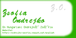 zsofia ondrejko business card